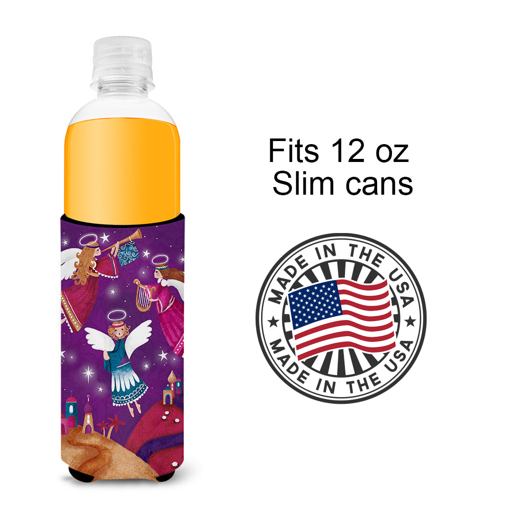 Christmas Angels in Purple Ultra Beverage Insulators for slim cans APH7082MUK  the-store.com.