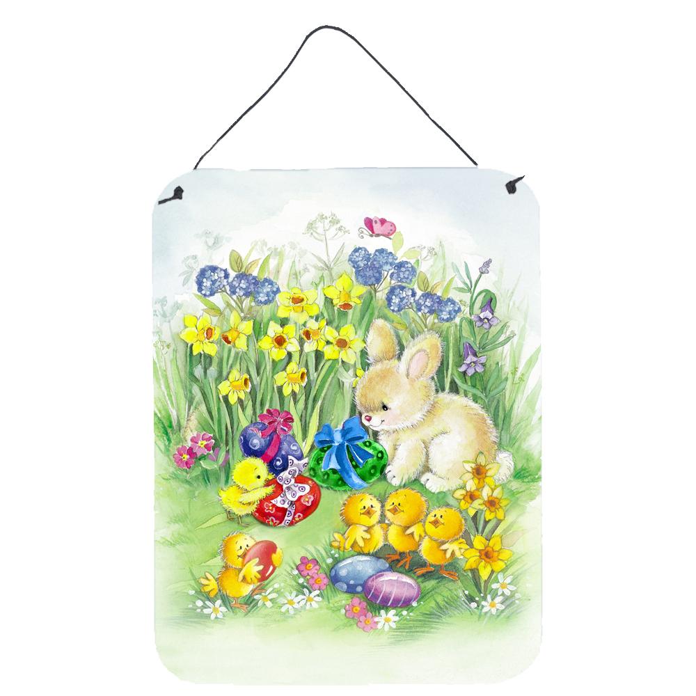 Easter Chicks and Bunny Wall or Door Hanging Prints APH7091DS1216 by Caroline's Treasures