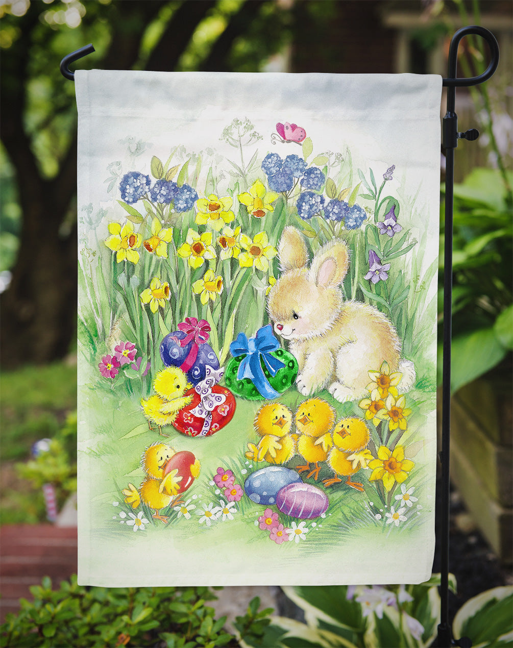 Easter Chicks and Bunny Flag Garden Size APH7091GF