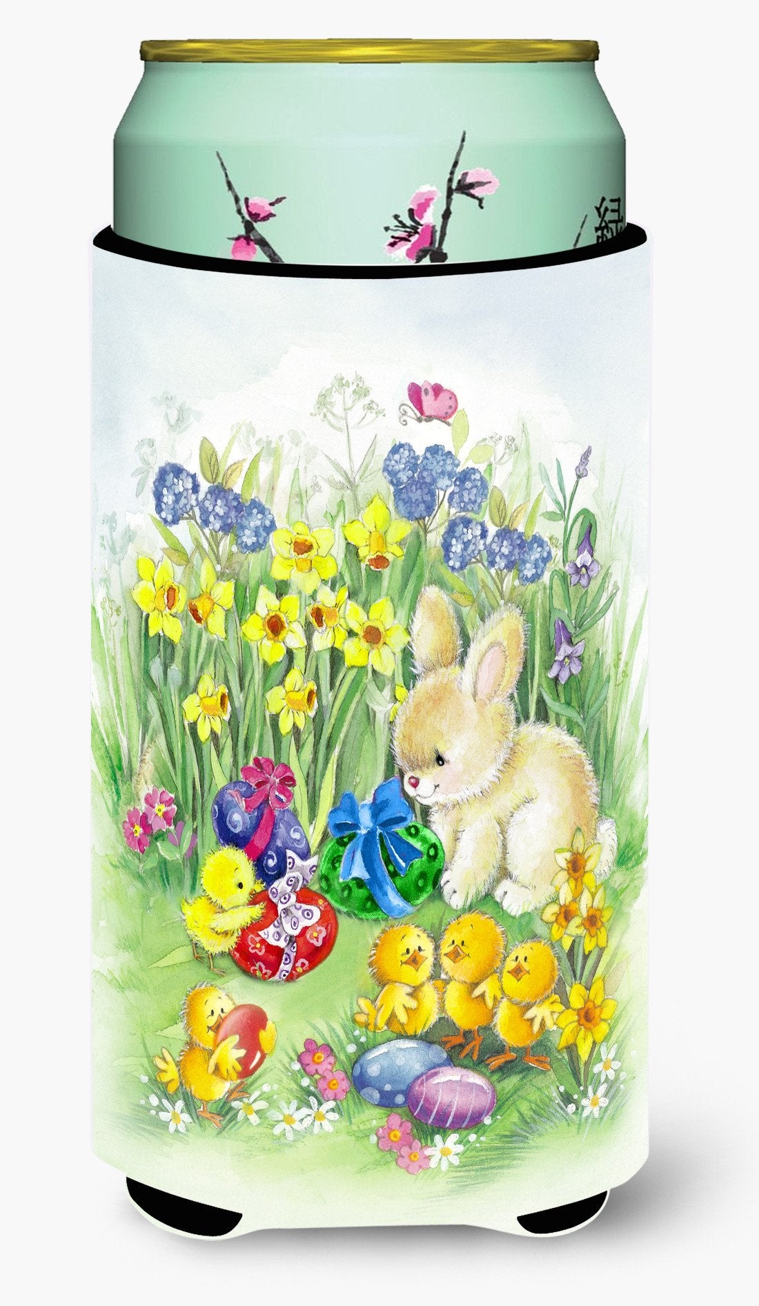 Easter Chicks and Bunny Tall Boy Beverage Insulator Hugger APH7091TBC by Caroline's Treasures
