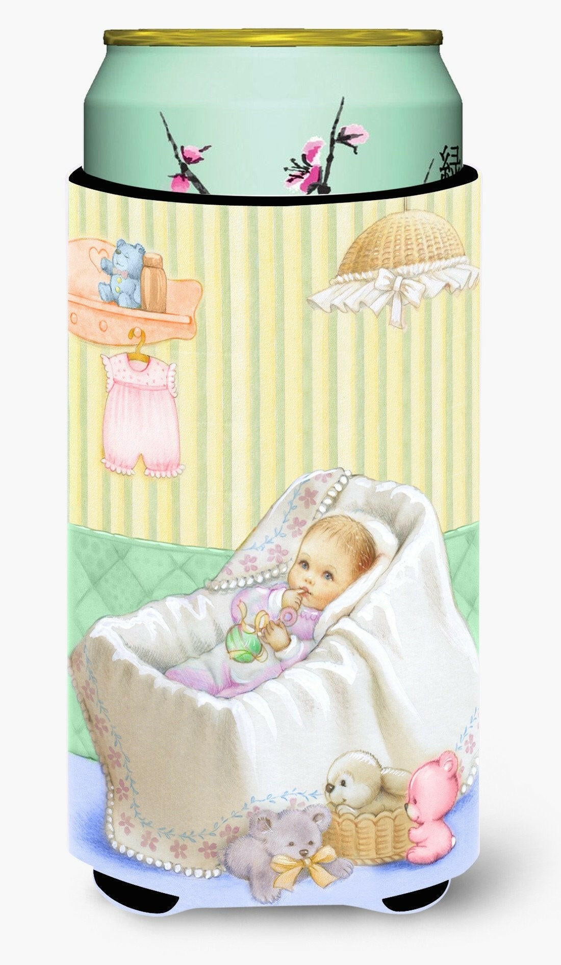 New Baby in Crib Tall Boy Beverage Insulator Hugger APH7093TBC by Caroline&#39;s Treasures