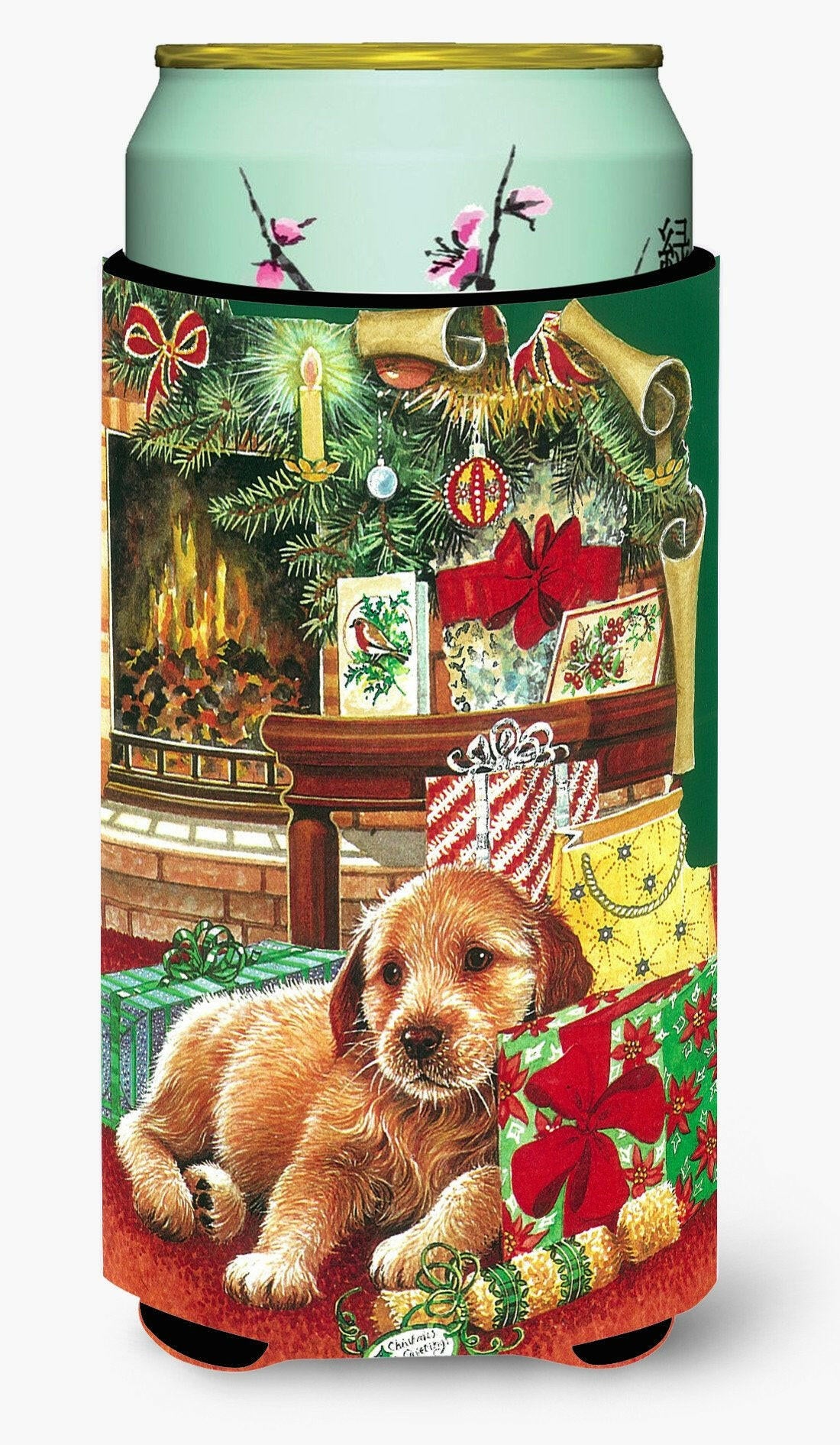 Christmas Puppy Tall Boy Beverage Insulator Hugger APH7552TBC by Caroline&#39;s Treasures