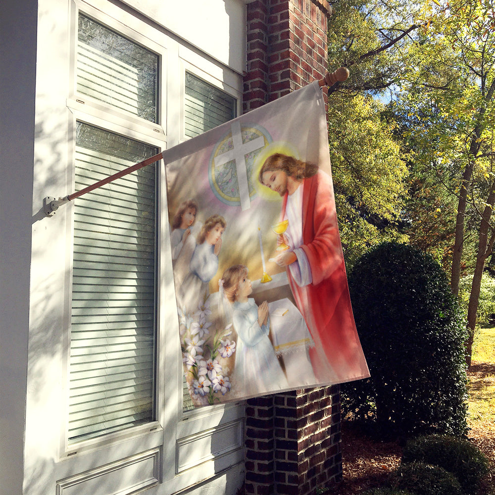 First Communion Girl Flag Canvas House Size  the-store.com.