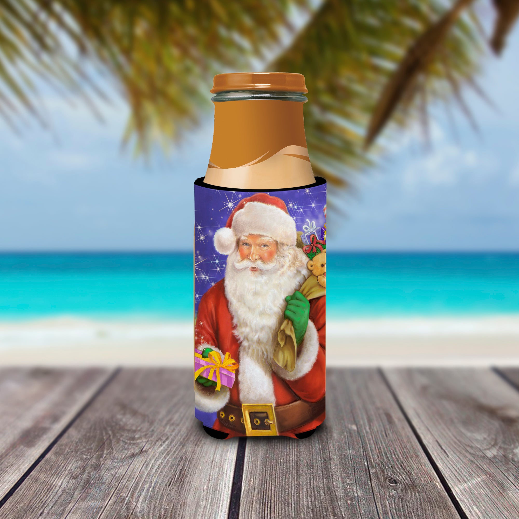 Christmas Santa Claus Ready to Work Ultra Beverage Insulators for slim cans APH7595MUK