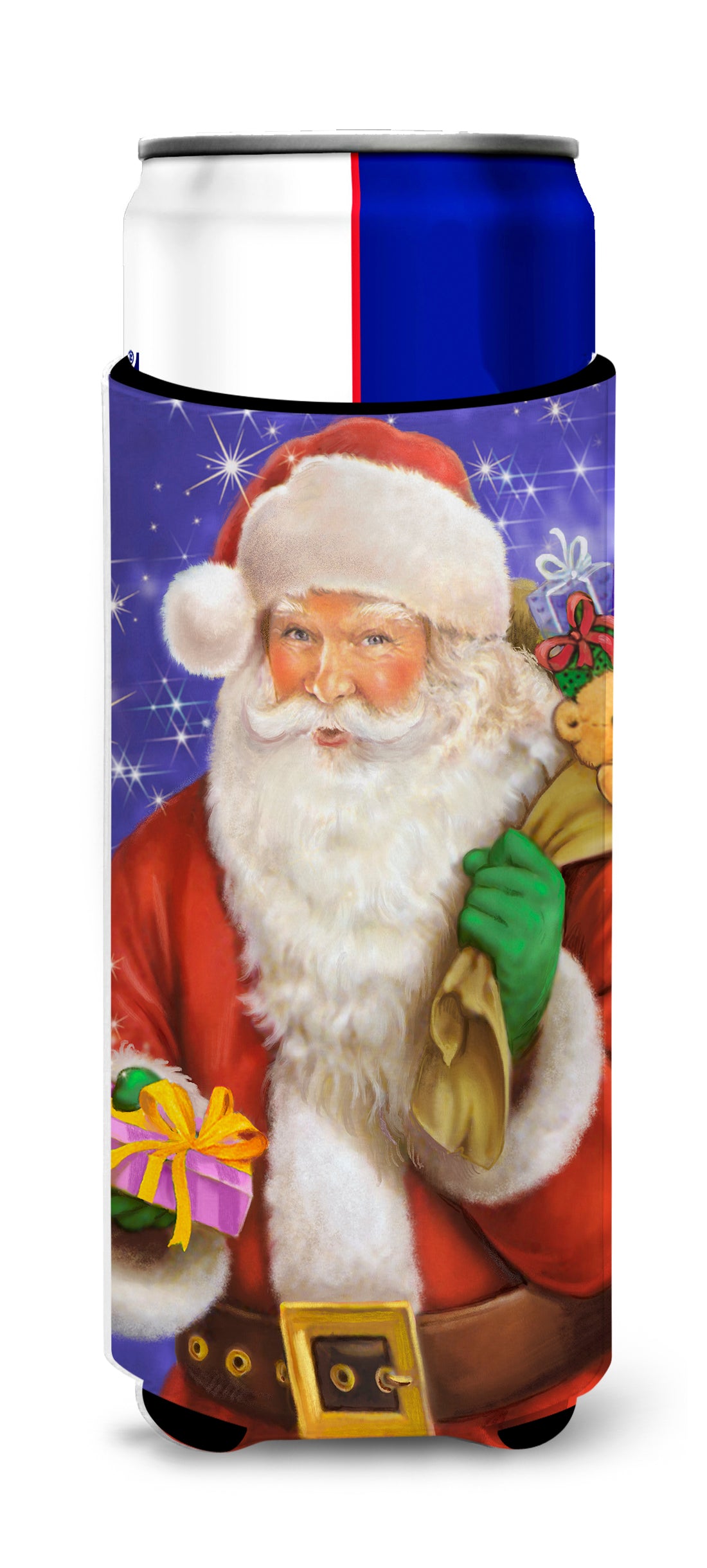 Christmas Santa Claus Ready to Work Ultra Beverage Insulators for slim cans APH7595MUK  the-store.com.
