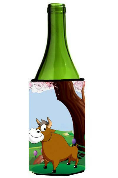 Bull under the Tree Wine Bottle Beverage Insulator Hugger APH7628LITERK by Caroline&#39;s Treasures