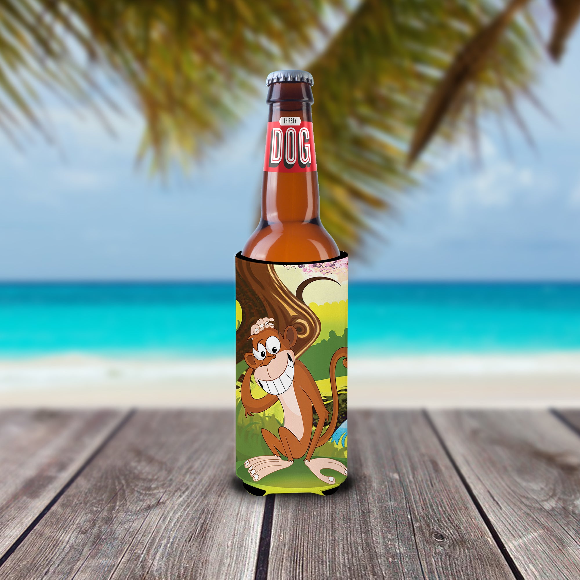 Monkey under the Tree  Ultra Beverage Insulators for slim cans APH7629MUK