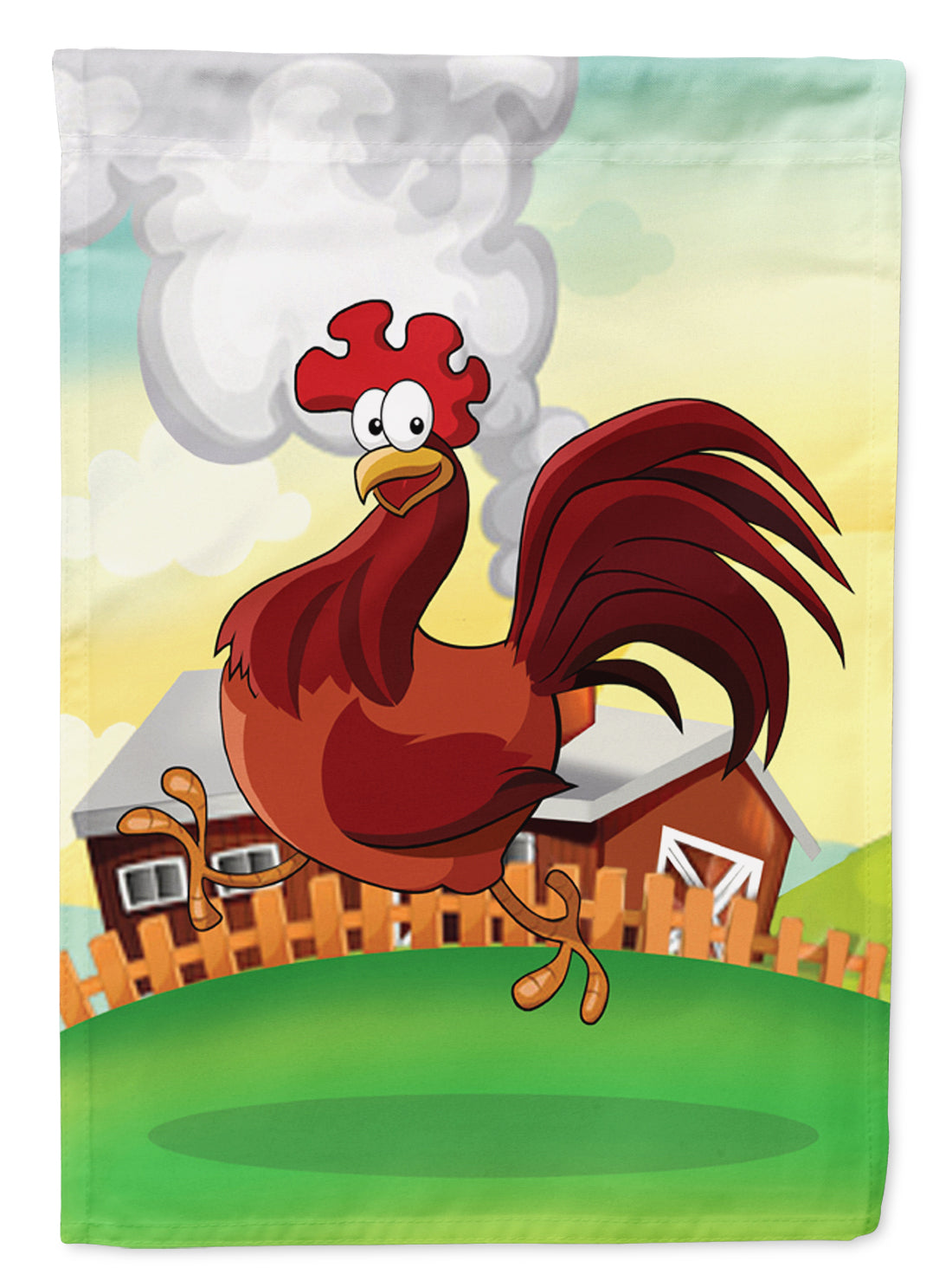 Rooster Chicken on the Run Flag Canvas House Size APH7630CHF