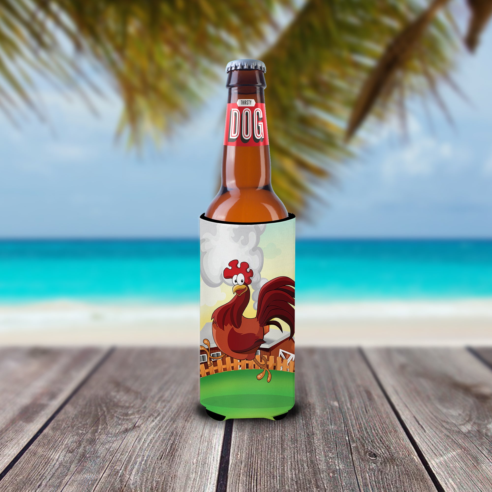 Rooster Chicken on the Run  Ultra Beverage Insulators for slim cans APH7630MUK  the-store.com.