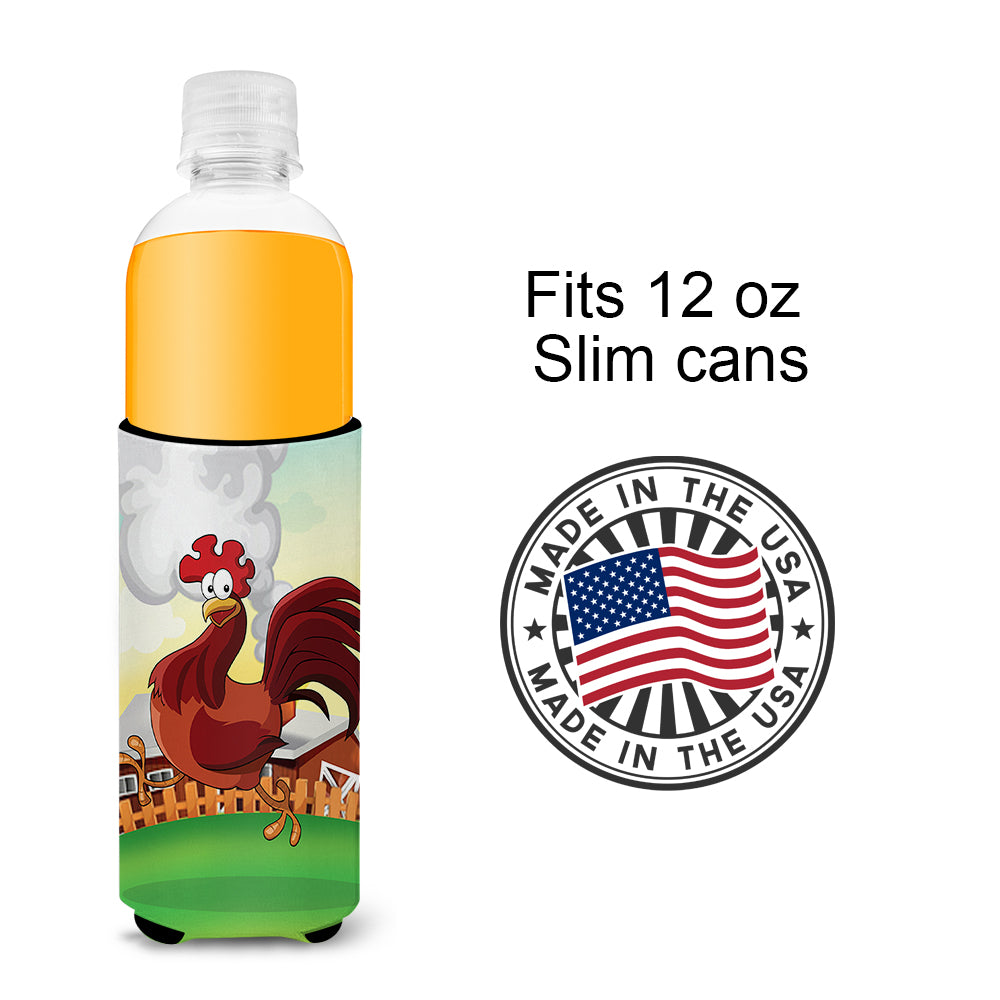 Rooster Chicken on the Run  Ultra Beverage Insulators for slim cans APH7630MUK