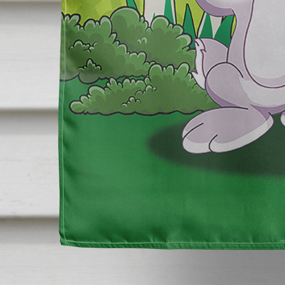 Bunny Rabbit in Mushrooms Flag Canvas House Size APH7632CHF