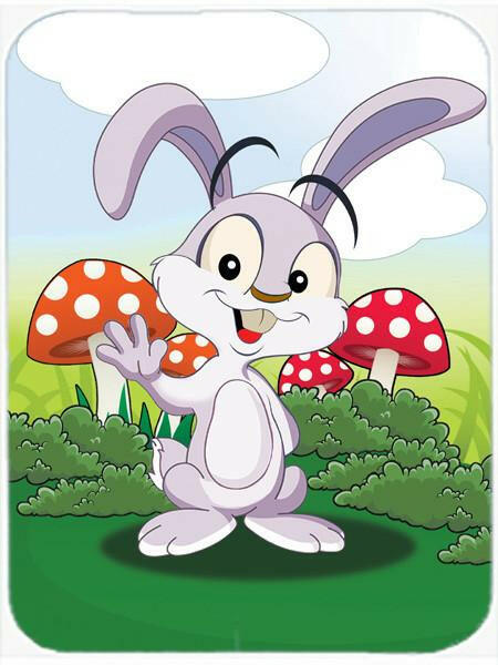 Bunny Rabbit in Mushrooms Mouse Pad, Hot Pad or Trivet APH7632MP by Caroline&#39;s Treasures