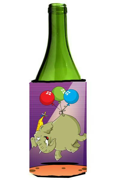 Happy Birthday Elephant Wine Bottle Beverage Insulator Hugger APH8244LITERK by Caroline&#39;s Treasures