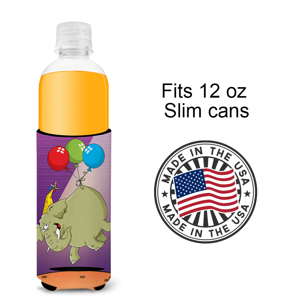 Happy Birthday Elephant  Ultra Beverage Insulators for slim cans APH8244MUK  the-store.com.