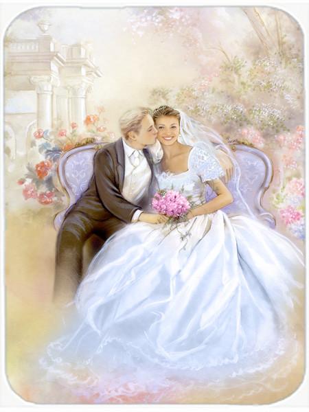 Wedding Couple Kiss Glass Cutting Board Large APH8292LCB by Caroline&#39;s Treasures
