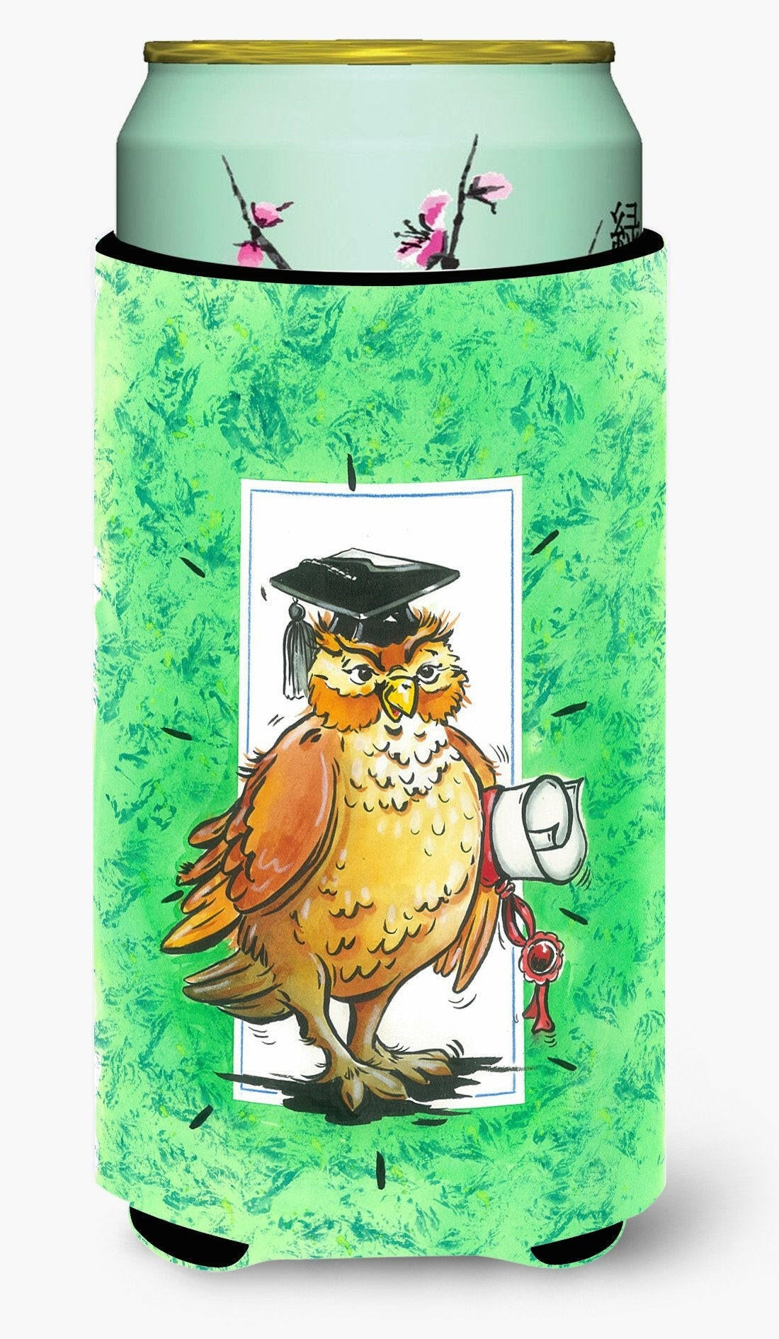 Graduation The Wise Owl Tall Boy Beverage Insulator Hugger APH8469TBC by Caroline&#39;s Treasures