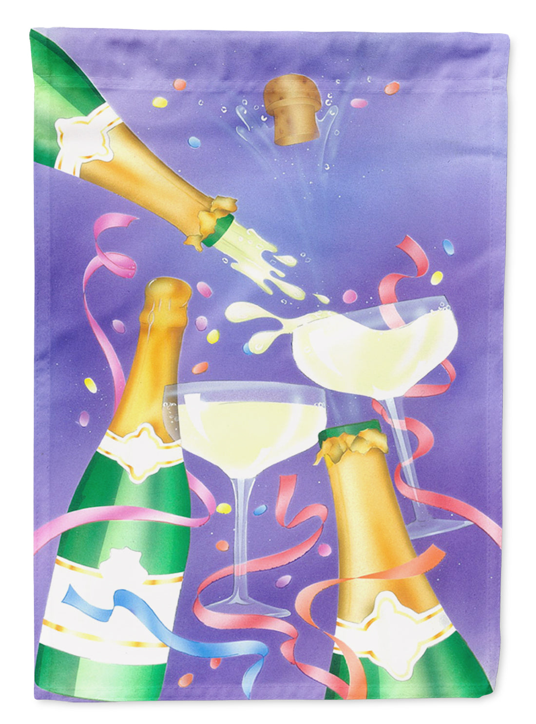Celebrate New Years Toast Flag Canvas House Size APH8555CHF