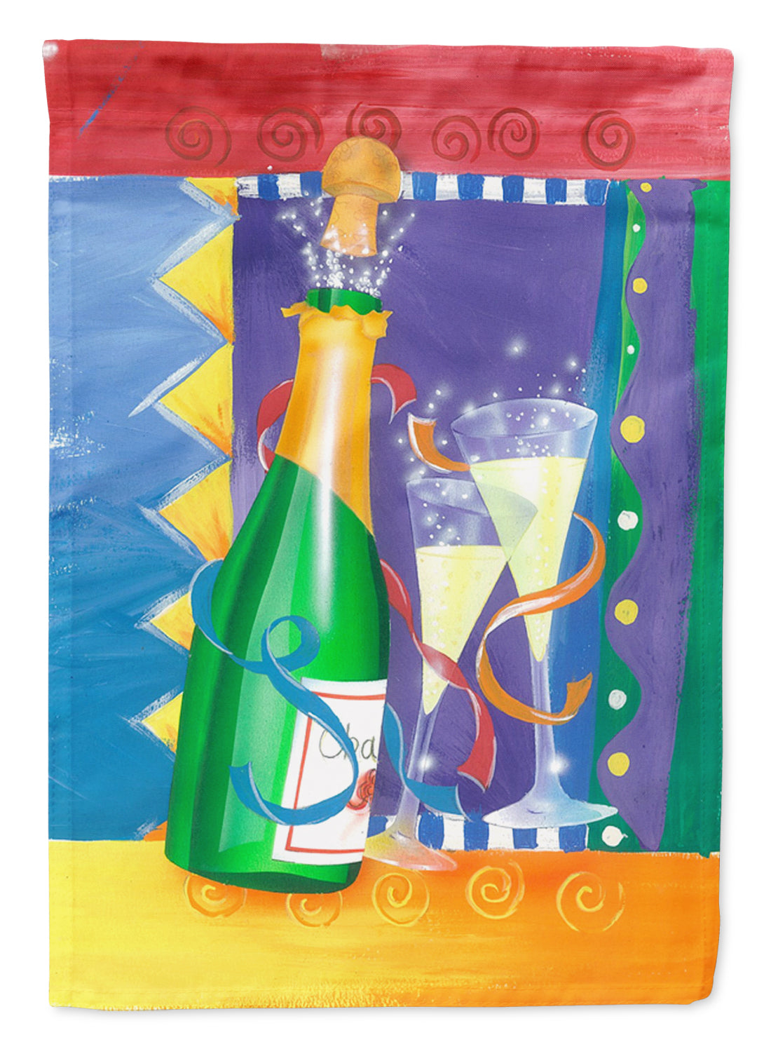 New Years Celebration Toast Flag Canvas House Size APH8556CHF  the-store.com.