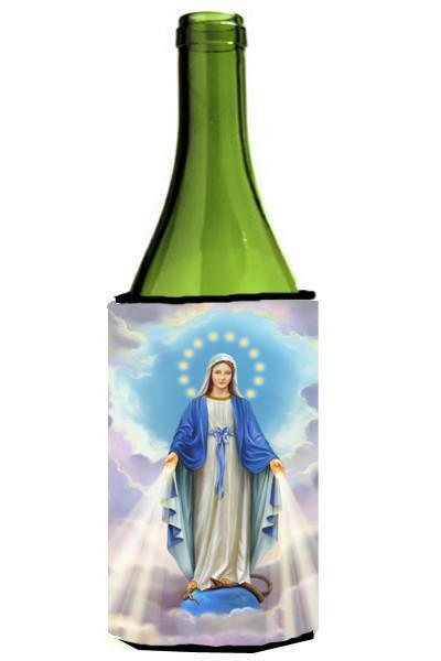 Religious Blessed Virgin Mother Mary Wine Bottle Beverage Insulator Hugger APH8805LITERK by Caroline's Treasures