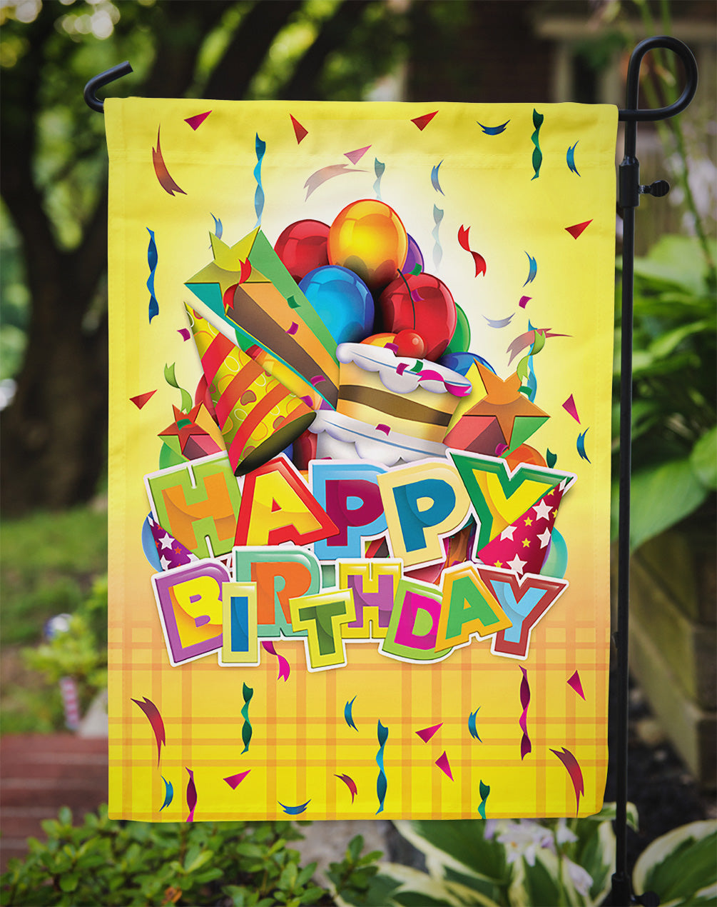 Happy Birthday Party Flag Garden Size APH8873GF  the-store.com.
