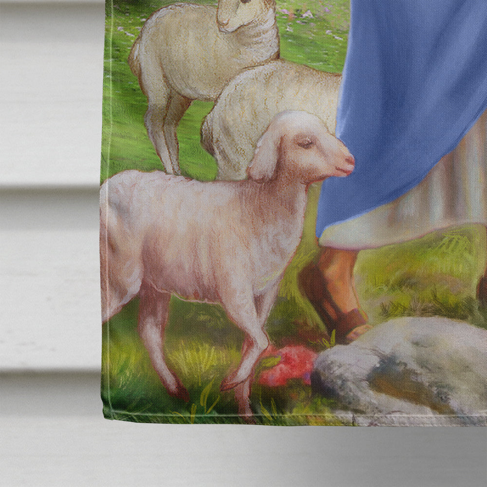 Jesus the Shepherd and his flock of sheep Flag Canvas House Size APH9640CHF
