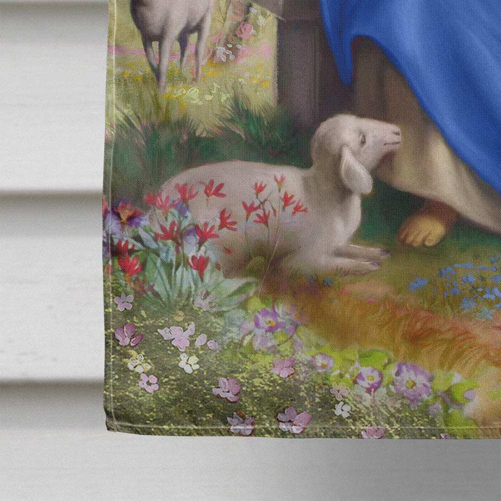 Jesus and his flock of sheep Flag Canvas House Size APH9641CHF