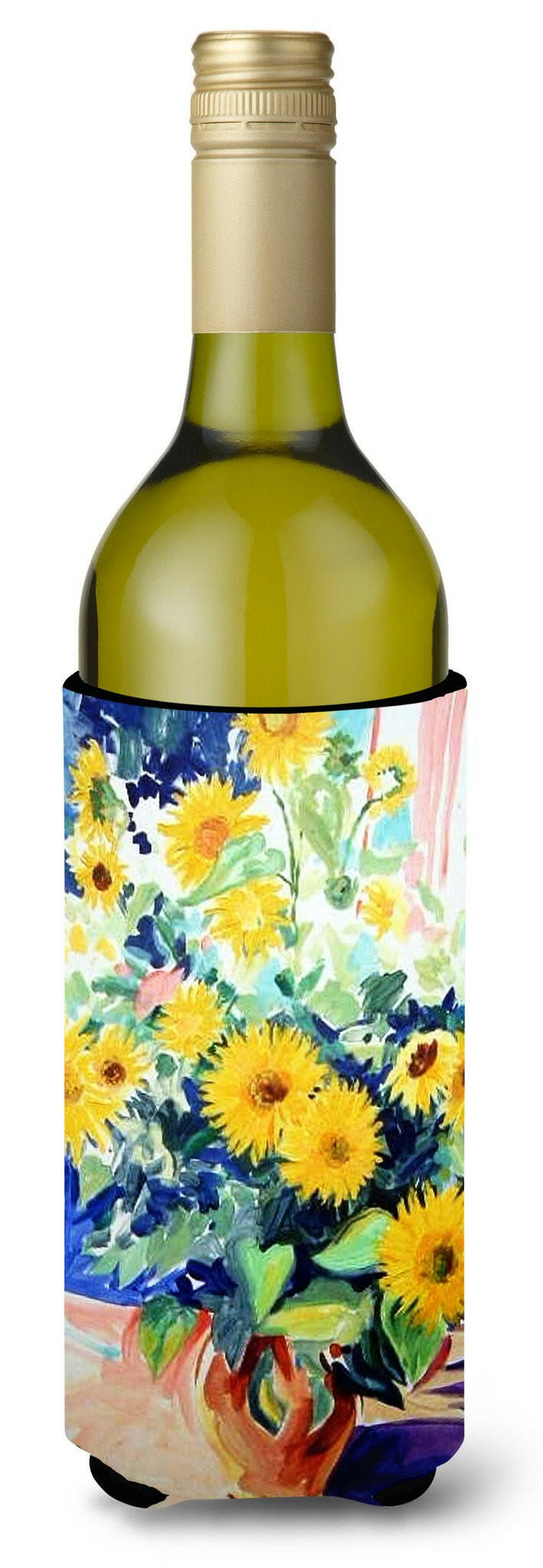 Sunflowers by Roy Avis Wine Bottle Beverage Insulator Hugger ARA0063LITERK by Caroline&#39;s Treasures
