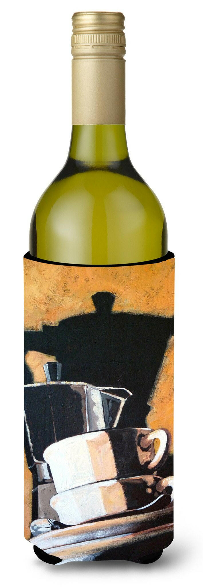 Coffee II by Roy Avis Wine Bottle Beverage Insulator Hugger ARA0087LITERK by Caroline&#39;s Treasures