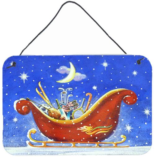 Christmas Santa&#39;s Sleigh by Roy Avis Wall or Door Hanging Prints ARA0143DS812 by Caroline&#39;s Treasures