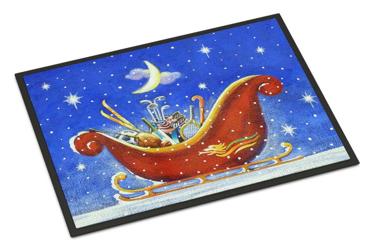Christmas Santa&#39;s Sleigh by Roy Avis Indoor or Outdoor Mat 24x36 ARA0143JMAT - the-store.com