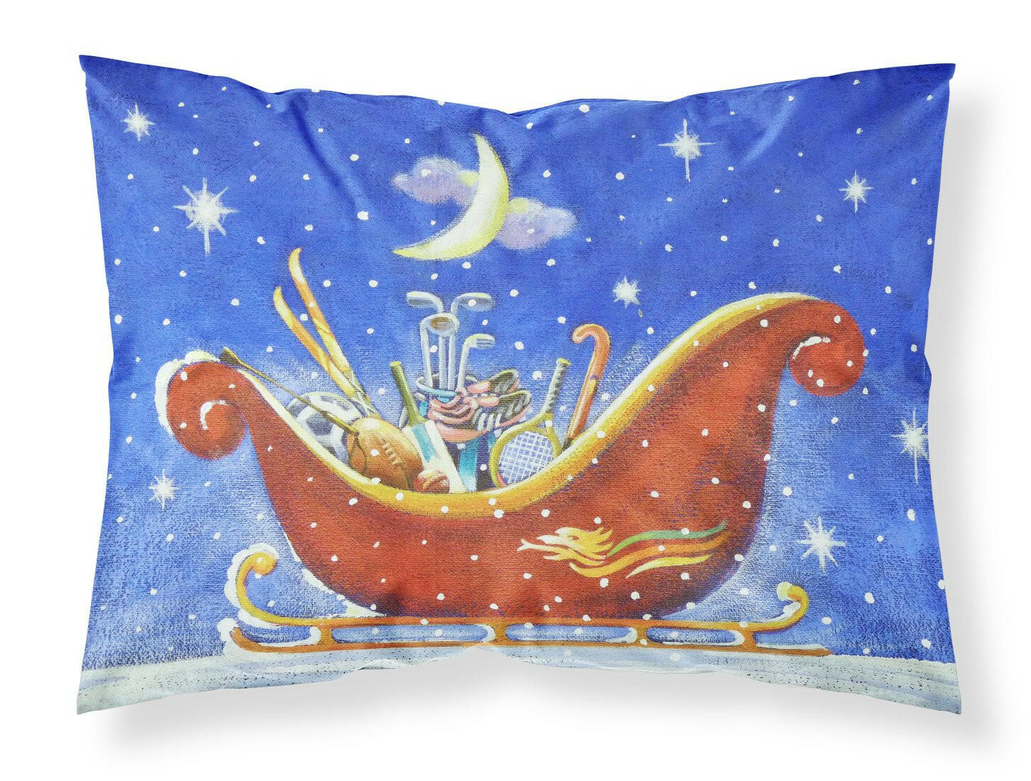 Christmas Santa's Sleigh by Roy Avis Fabric Standard Pillowcase ARA0143PILLOWCASE by Caroline's Treasures