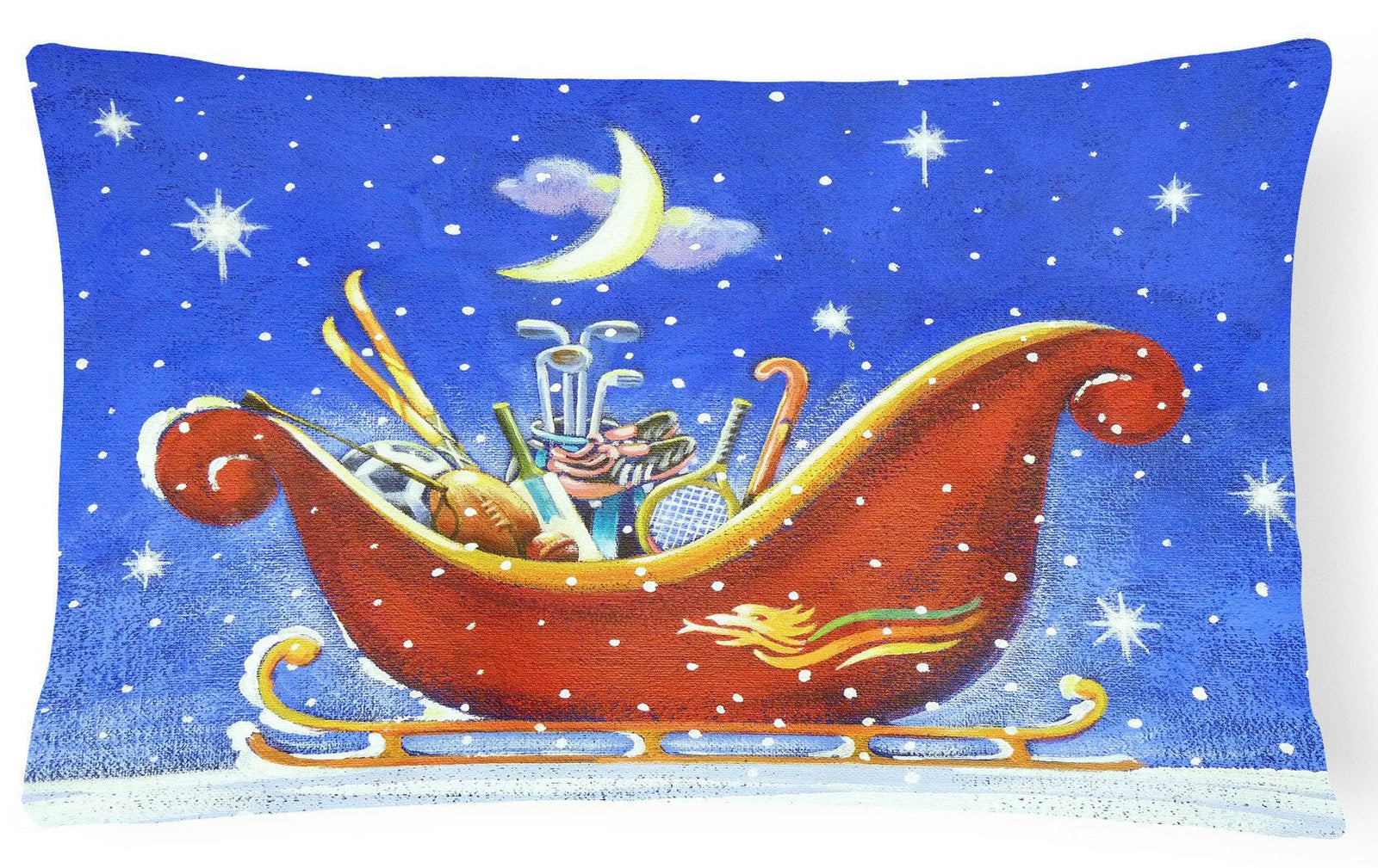 Christmas Santa's Sleigh by Roy Avis Fabric Decorative Pillow ARA0143PW1216 by Caroline's Treasures
