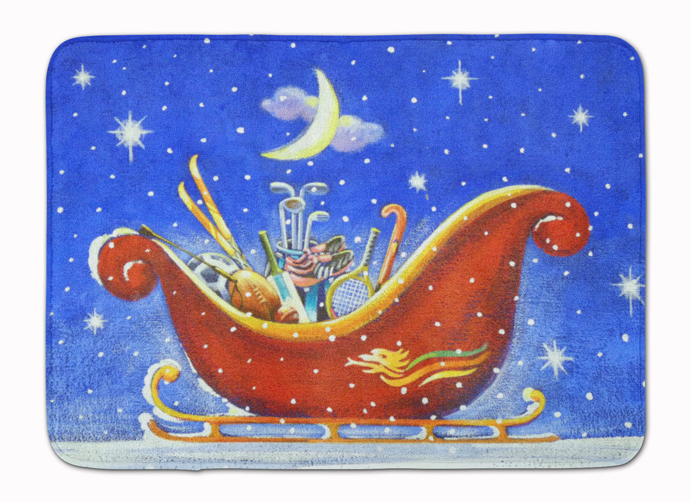 Christmas Santa's Sleigh by Roy Avis Machine Washable Memory Foam Mat ARA0143RUG - the-store.com