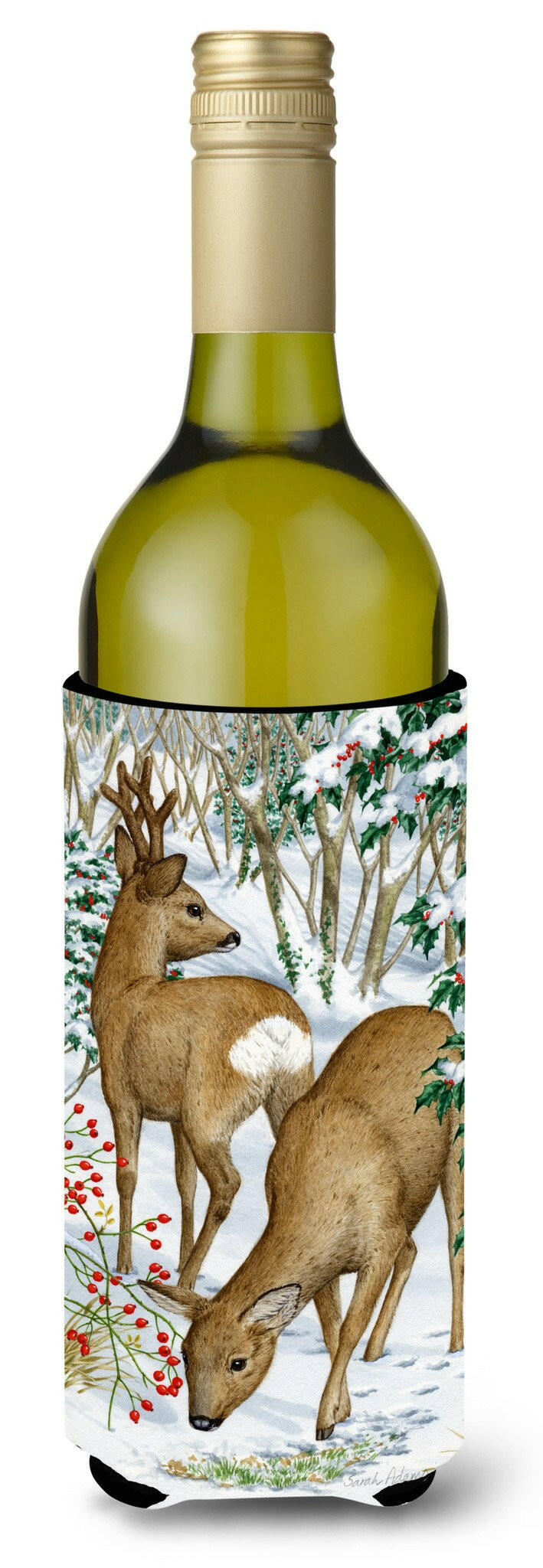 European Roe Deer Western Roe Deer Wine Bottle Beverage Insulator Hugger ASA2004LITERK by Caroline&#39;s Treasures