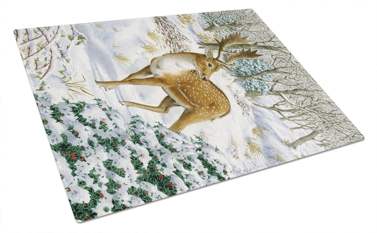 Fallow Buck Deer Glass Cutting Board Large ASA2006LCB by Caroline&#39;s Treasures