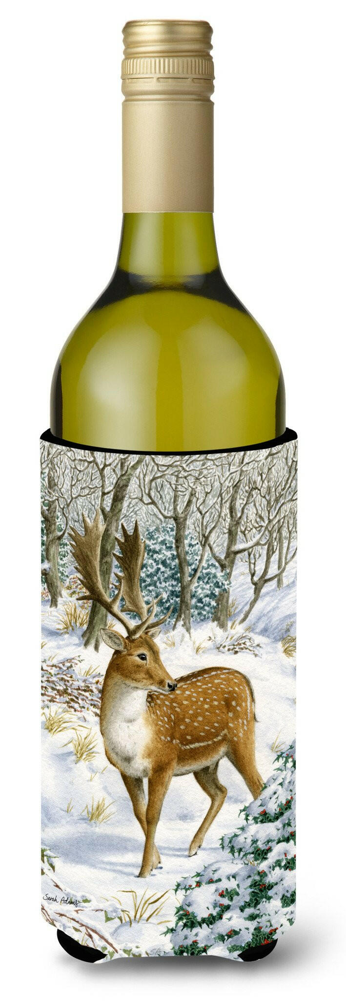 Fallow Buck Deer Wine Bottle Beverage Insulator Hugger ASA2006LITERK by Caroline's Treasures