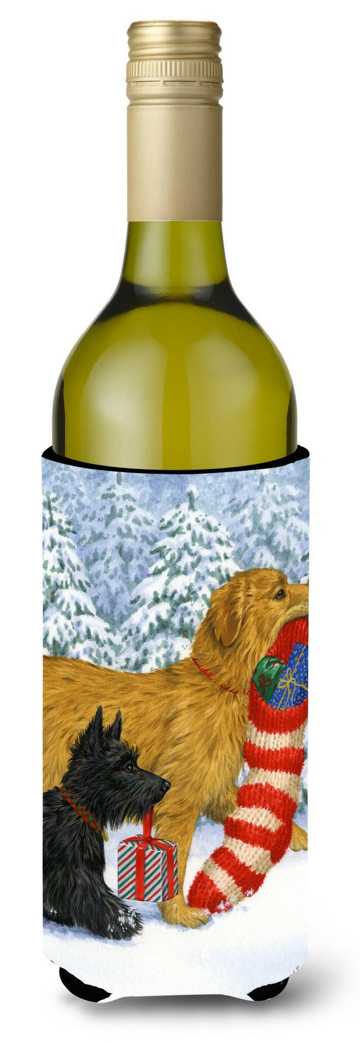 Keep Up There, Scottie Scottish Terrier Wine Bottle Beverage Insulator Hugger ASA2010LITERK by Caroline&#39;s Treasures