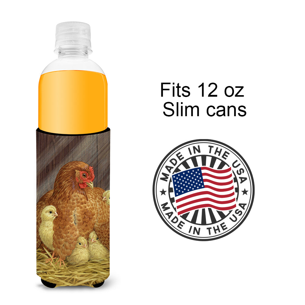 My Little Chickadees with Hen Chicken Ultra Beverage Insulators for slim cans ASA2011MUK