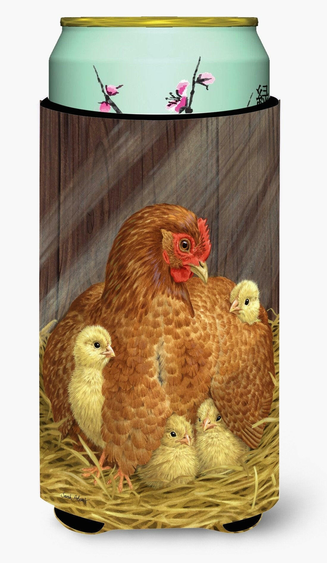 My Little Chickadees with Hen Chicken Tall Boy Beverage Insulator Hugger ASA2011TBC by Caroline&#39;s Treasures