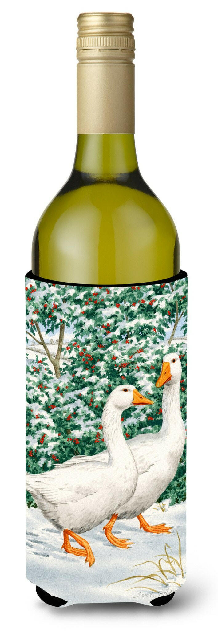Geese  Wine Bottle Beverage Insulator Hugger ASA2012LITERK by Caroline&#39;s Treasures