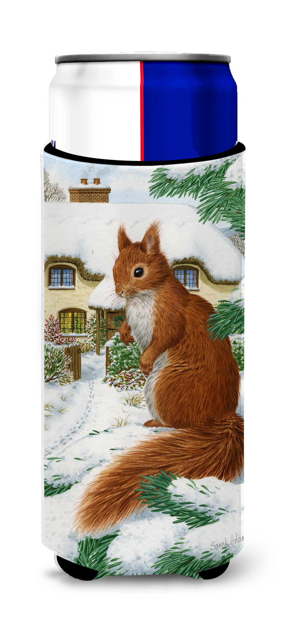 Red Squirrel &amp; Cottage Ultra Beverage Insulators for slim cans ASA2014MUK
