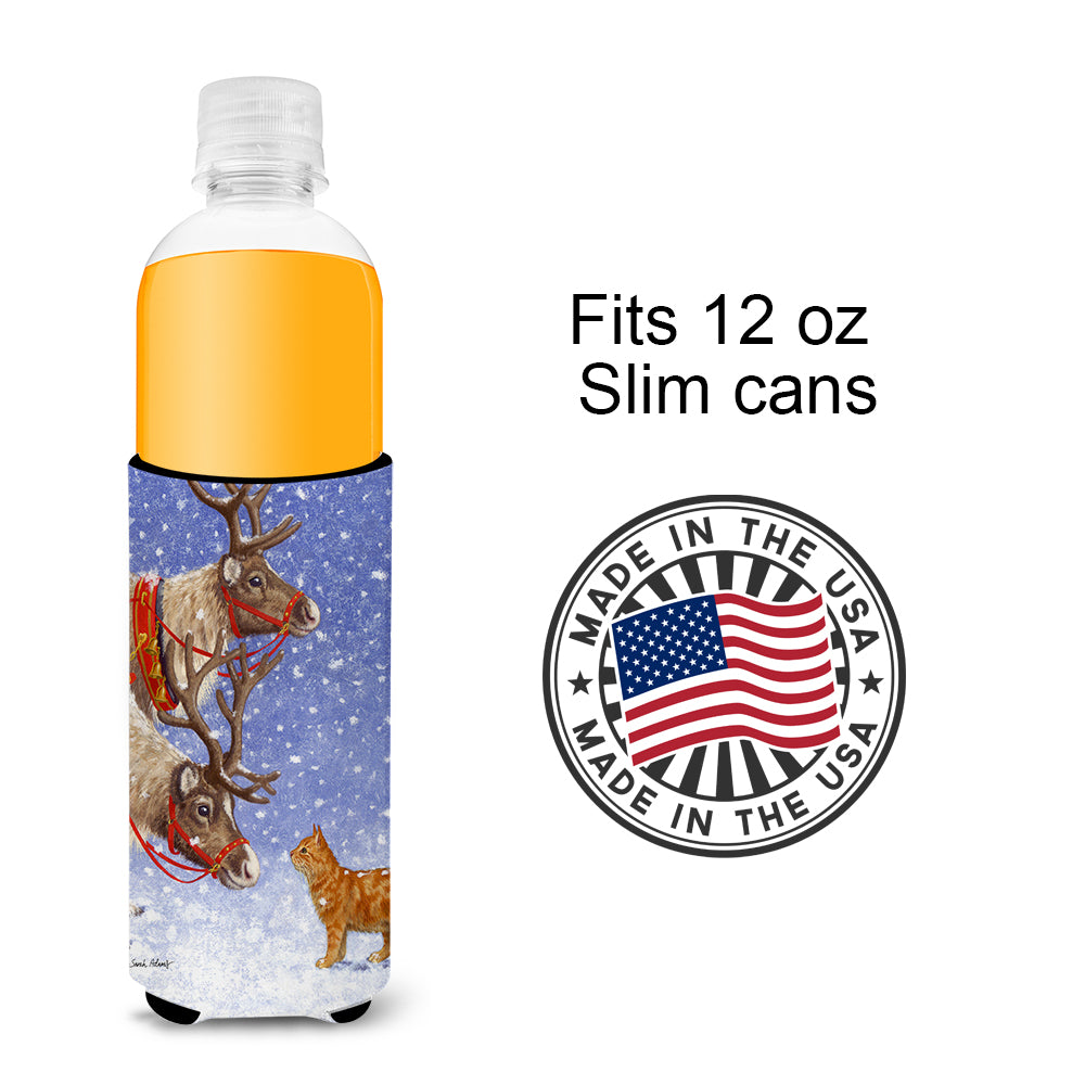 Reindeers & Cat Ultra Beverage Insulators for slim cans ASA2015MUK