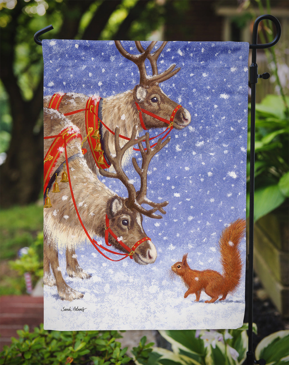 Reindeers & Squirrel Flag Garden Size ASA2016GF.