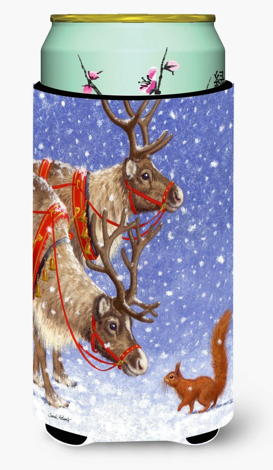 Reindeers &amp; Squirrel Tall Boy Beverage Insulator Hugger ASA2016TBC by Caroline&#39;s Treasures