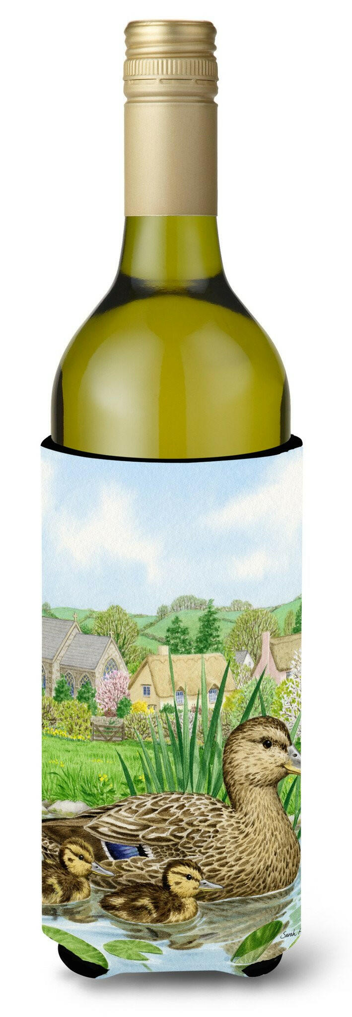 Mallard Duck Wine Bottle Beverage Insulator Hugger ASA2019LITERK by Caroline&#39;s Treasures