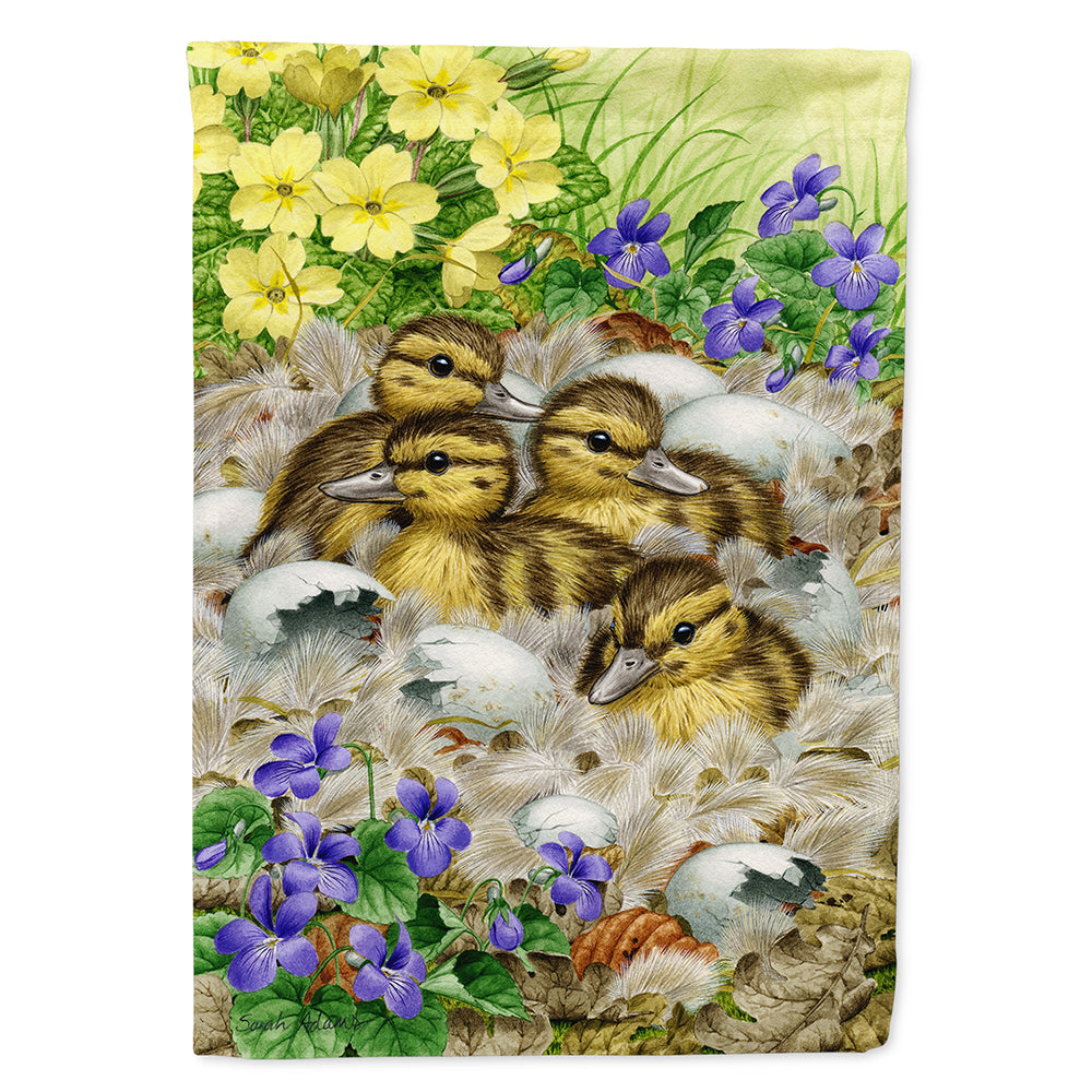 Mallard Duck Chicks Flag Canvas House Size ASA2020CHF