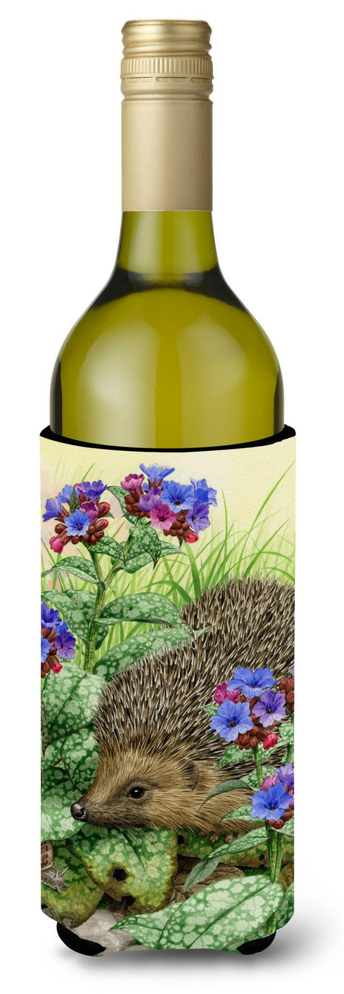 Hedgehog Wine Bottle Beverage Insulator Hugger ASA2022LITERK by Caroline&#39;s Treasures