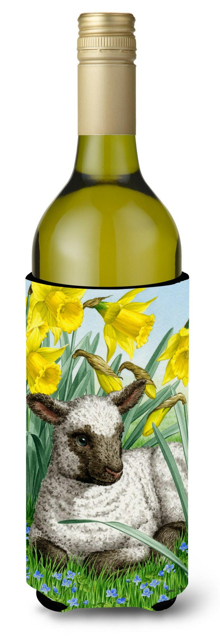 Lamb Wine Bottle Beverage Insulator Hugger ASA2025LITERK by Caroline&#39;s Treasures