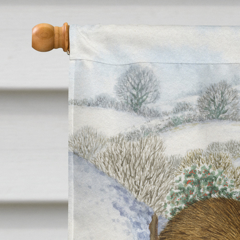 Wood Mice and Berries Flag Canvas House Size ASA2028CHF  the-store.com.