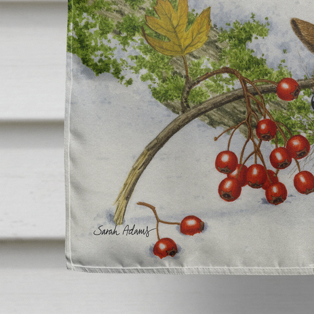 Wood Mice and Berries Flag Canvas House Size ASA2028CHF